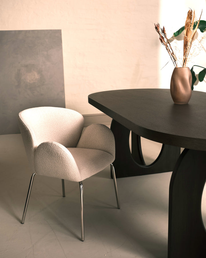 Moby spisebordstol - Creme boucle