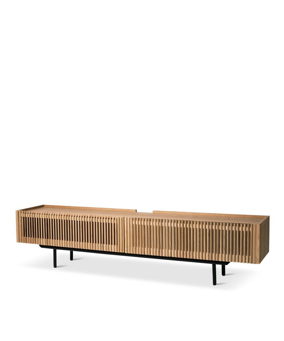 Tv bord m. lameller 185cm, Natur - Louvre