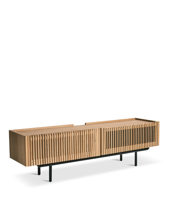 Tv bord m. lameller, Natur 145cm - Louvre