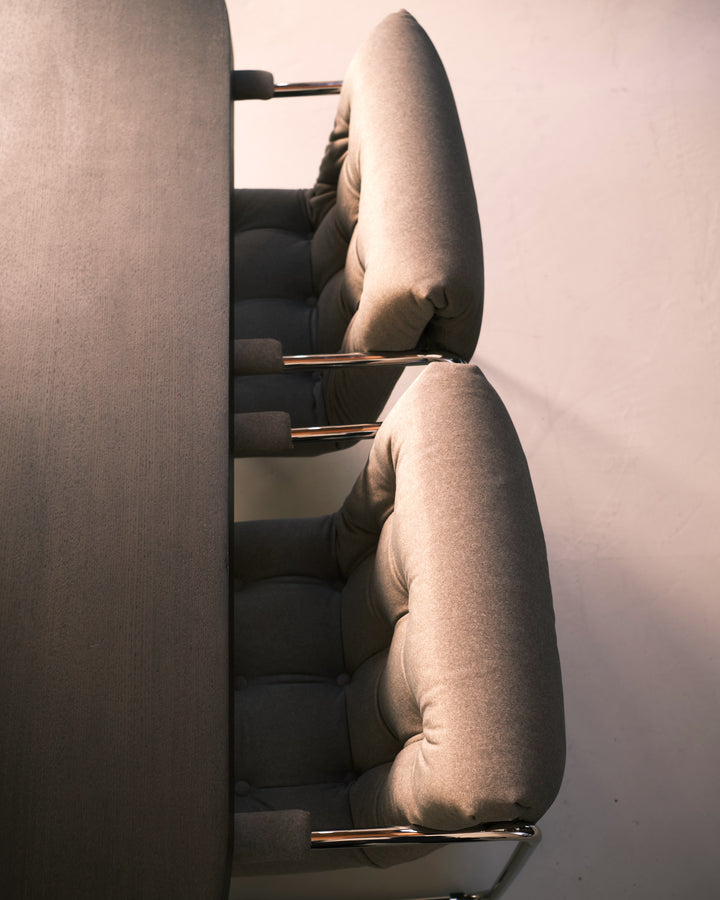 Parallel spisebordstol - Mørk beige