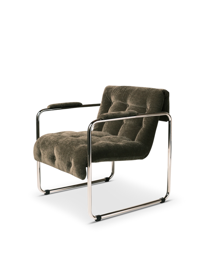 Parallel lounge stol - Mos grøn