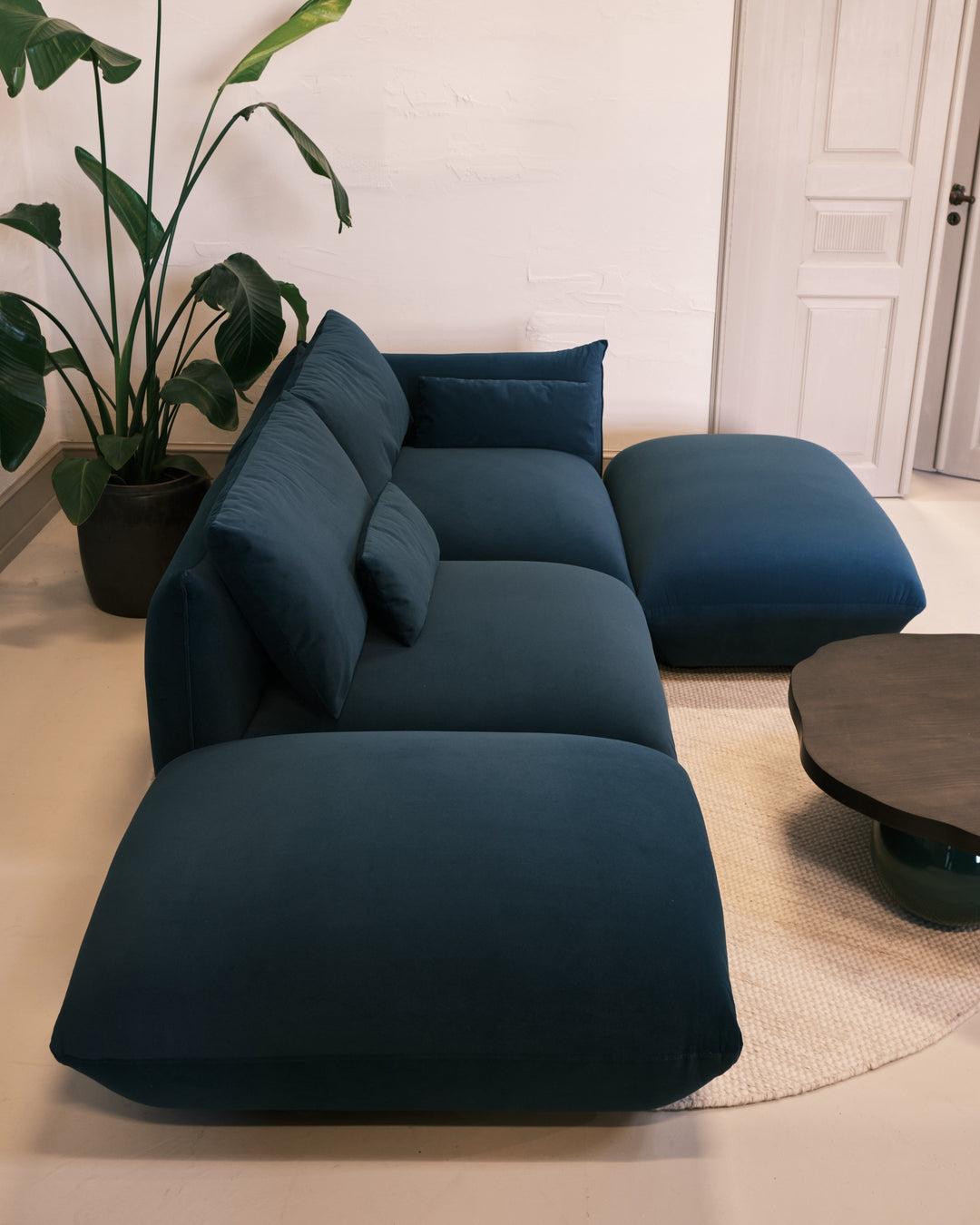 Puffy sofa - 3 personers open end m. chaiselong