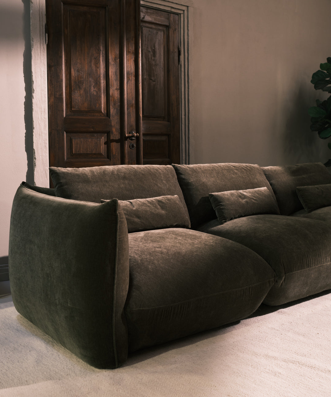 Puffy sofa - 3 personers open end m. chaiselong