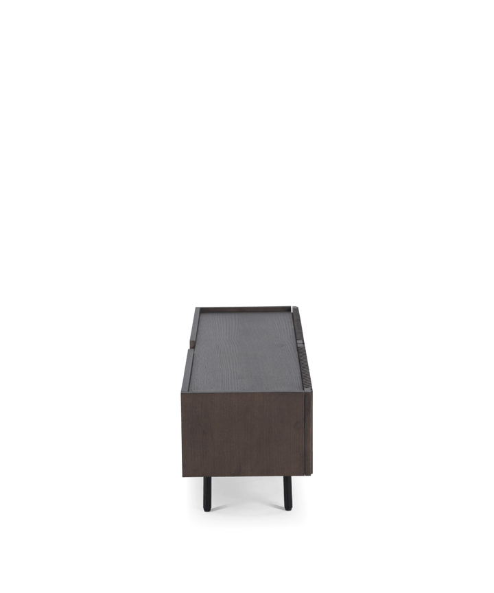 Tv bord m. lameller, Røget eg 145cm - Louvre