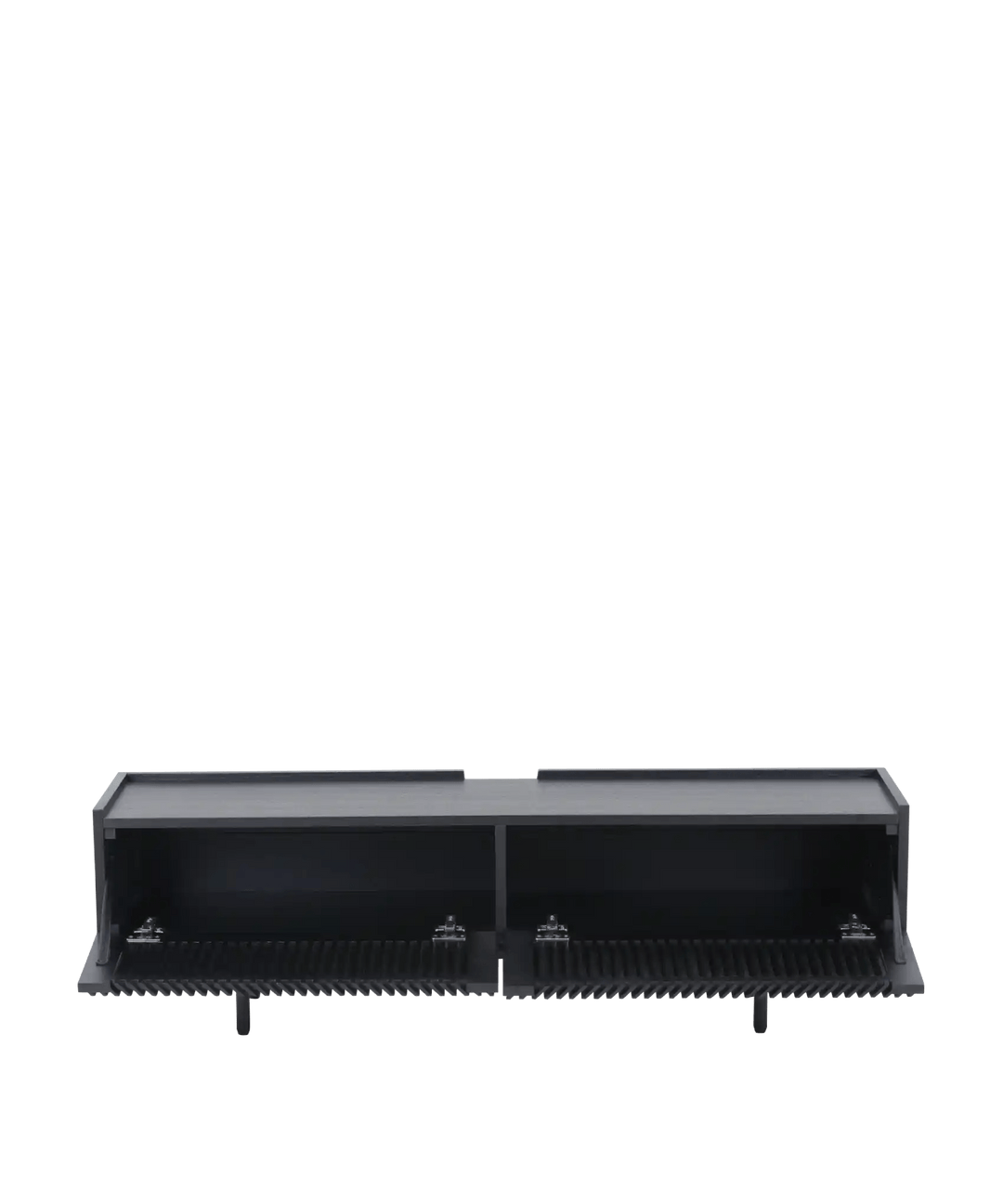 Tv bord m. lameller, Sort eg 145cm - Louvre