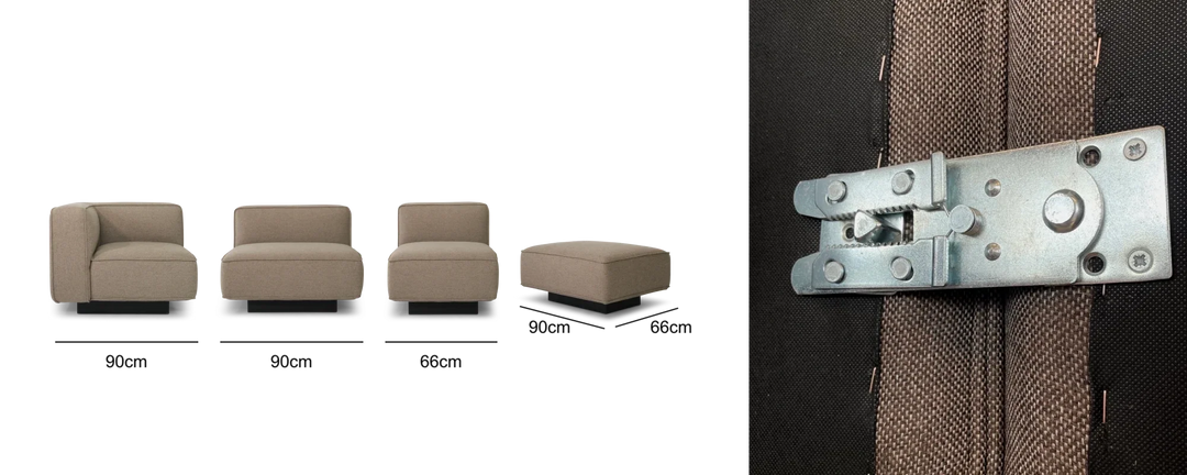 Modulsofa i den rigtige størrelse i stuen