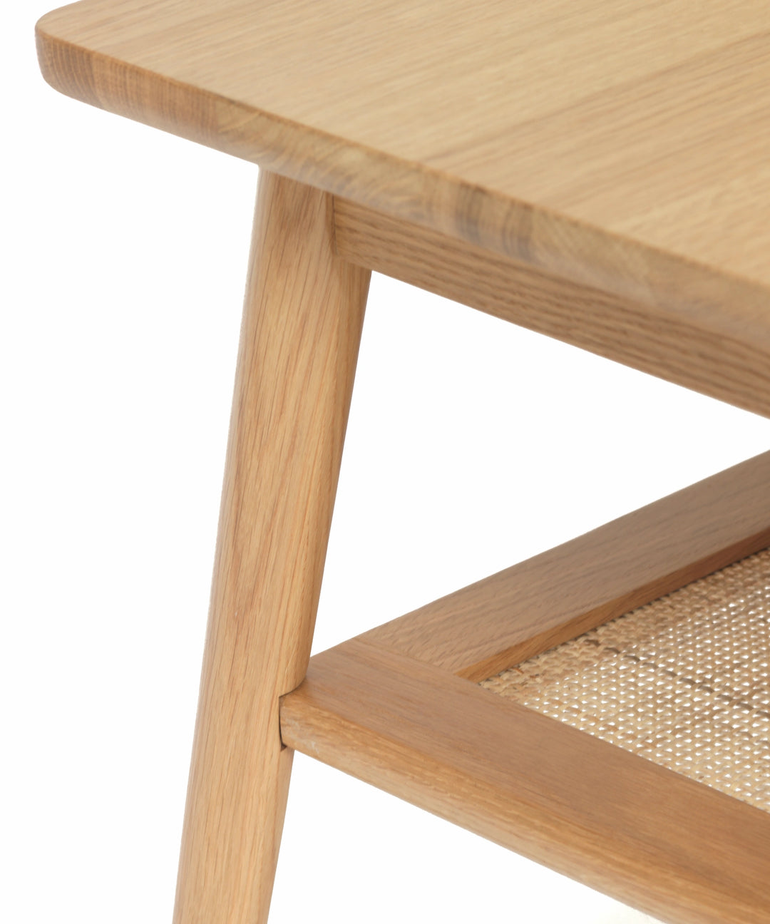 Barrali sofabord med flet, Naturlig egetræ 60x120cm