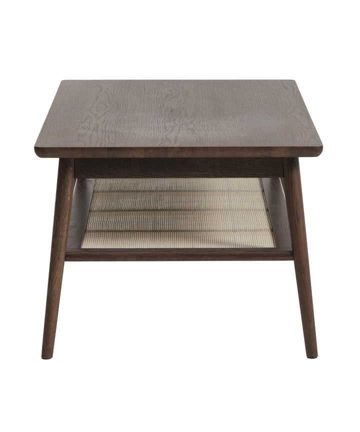 Barrali sofabord med flet, Brun egetræ 60x120cm