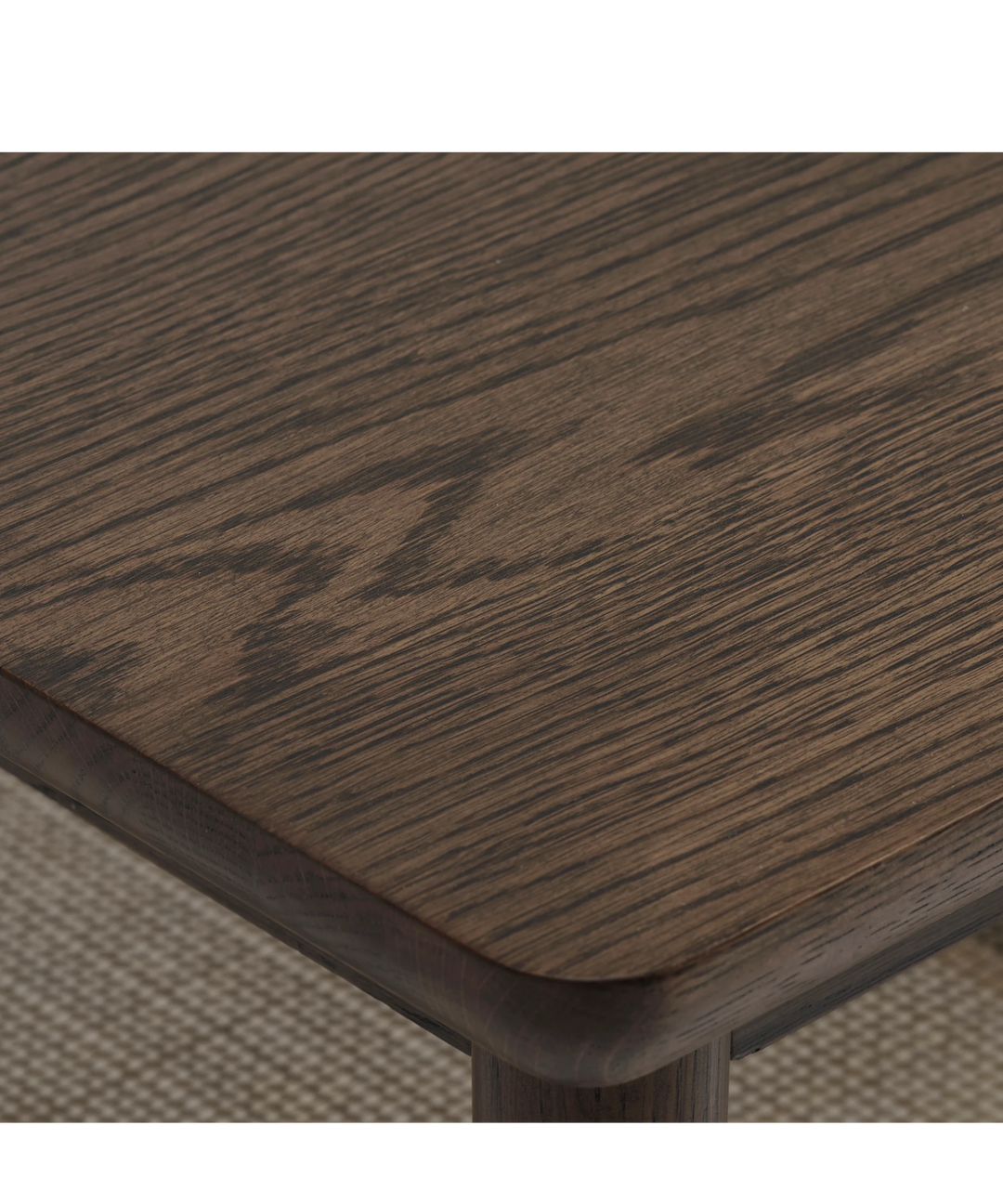 Barrali sofabord med flet, Brun egetræ 60x120cm