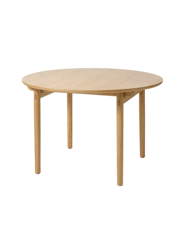 Carno rundt udtræksbord, Natur egetræ - Ø120cm