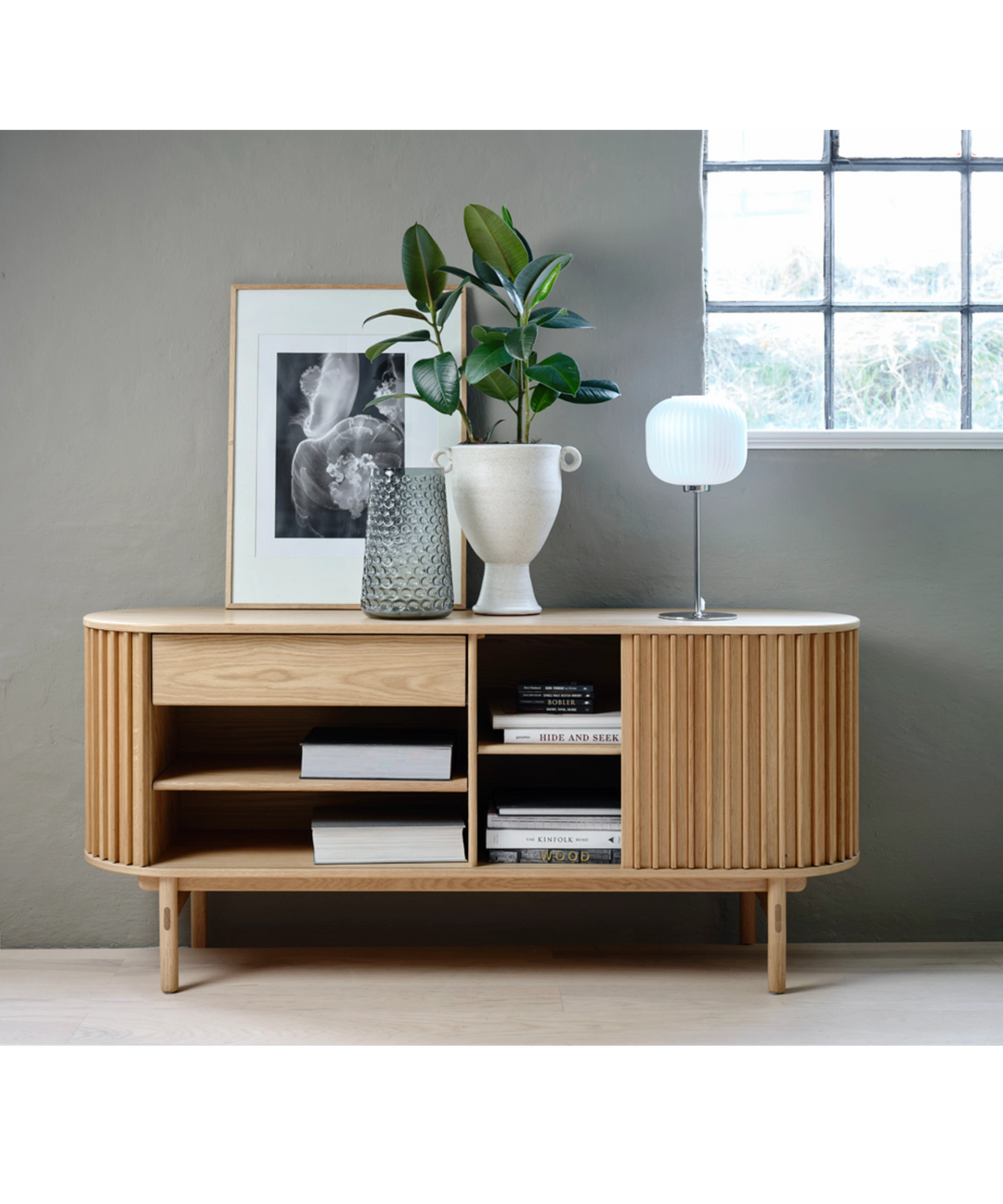 Carno skænk 160cm, Natur eg