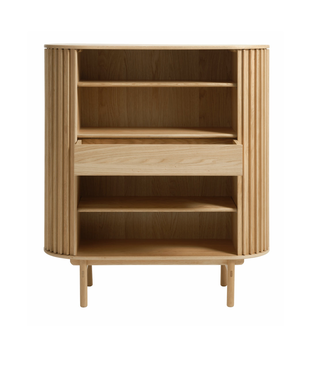 Carno højskænk 110cm, Natur egetræ