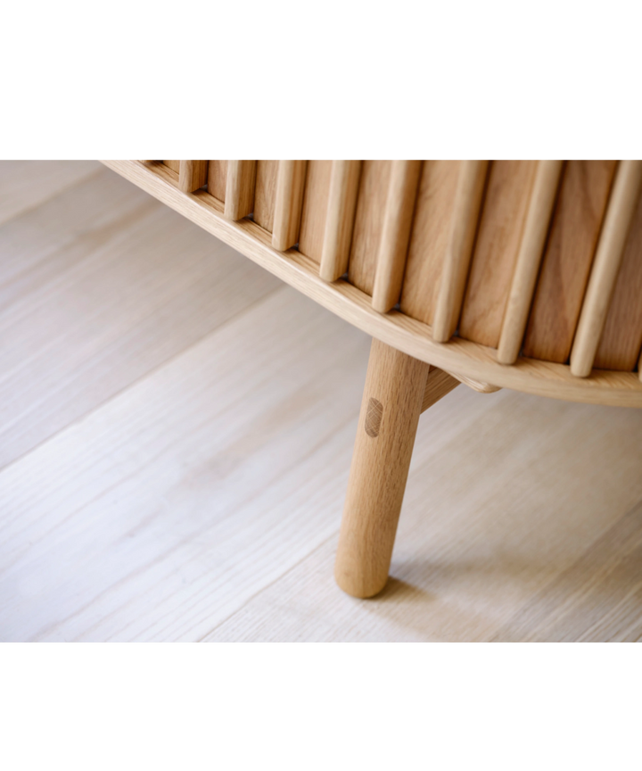 Carno højskænk 110cm, Natur egetræ