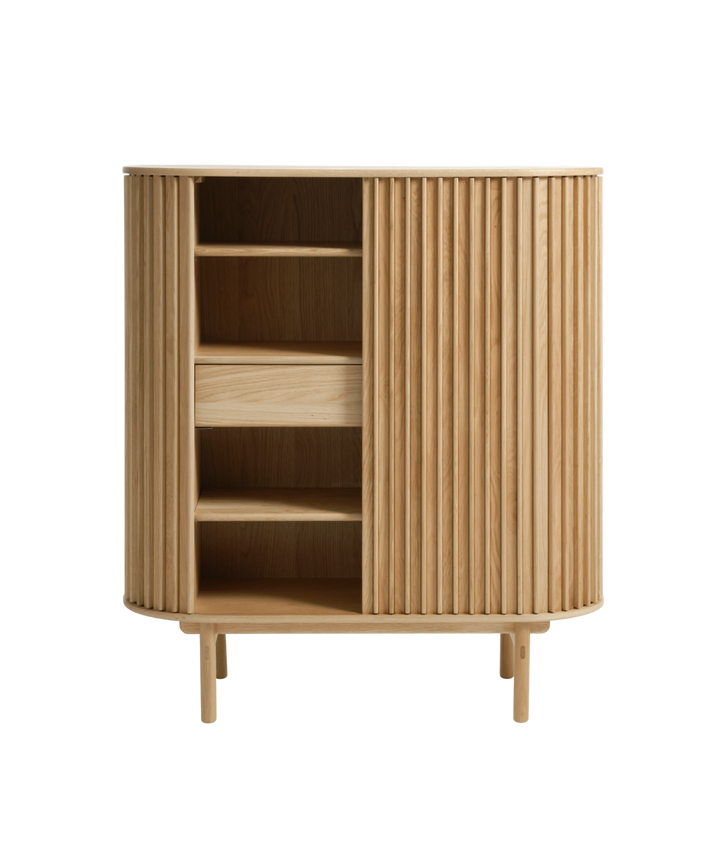 Carno højskænk 110cm, Natur egetræ