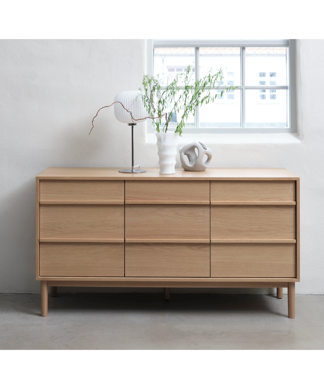 Ponza skænk 140cm, Natur egetræ