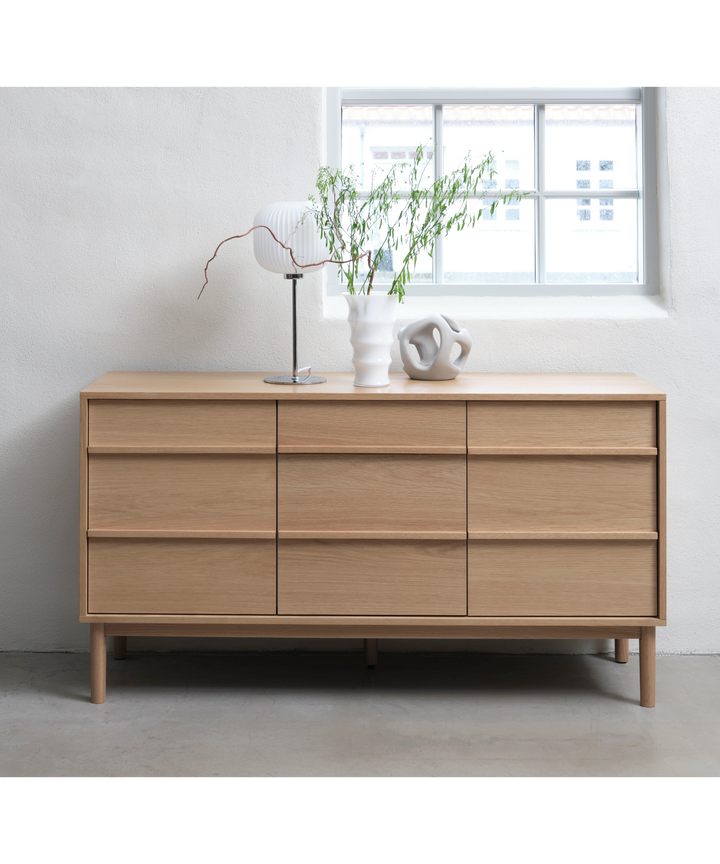 Ponza skænk 140cm, Natur egetræ