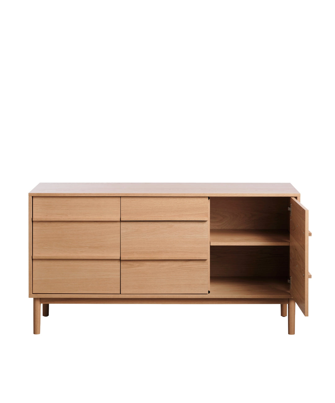 Ponza skænk 140cm, Natur egetræ