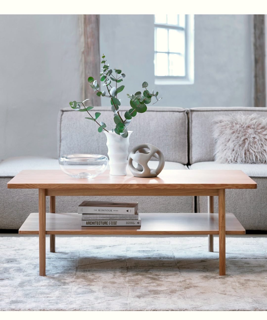 Ponza sofabord 120x60 cm, Naturlig egetræ