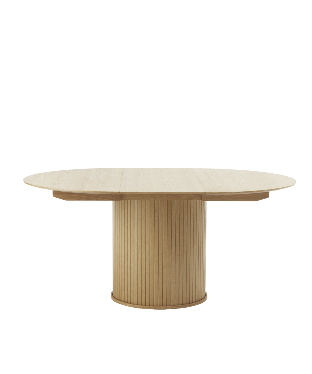 Nola udtræksbord 120-168x95cm oval, Natur egetræ