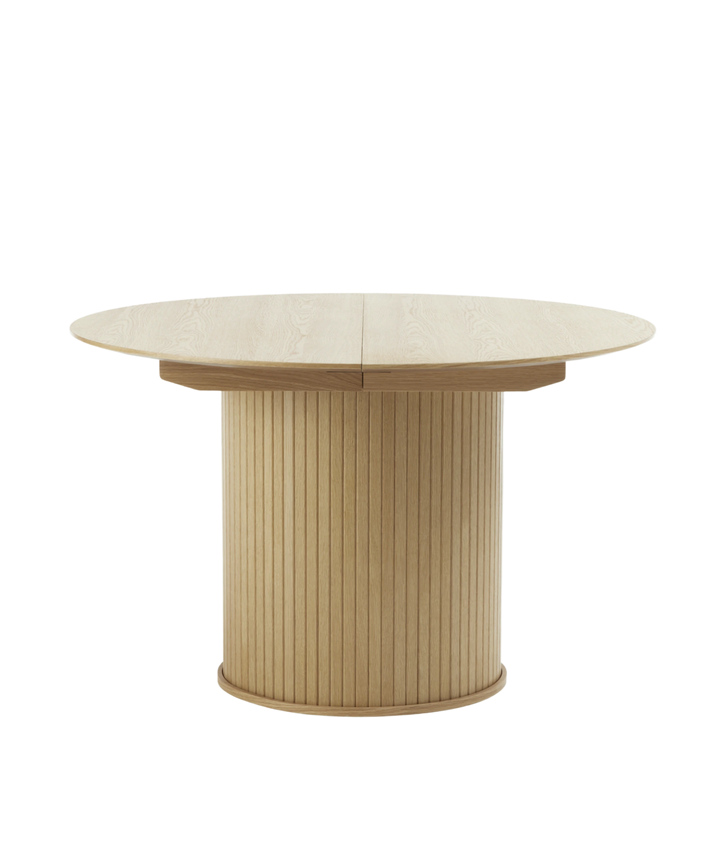 Nola udtræksbord 120-168x95cm oval, Natur egetræ