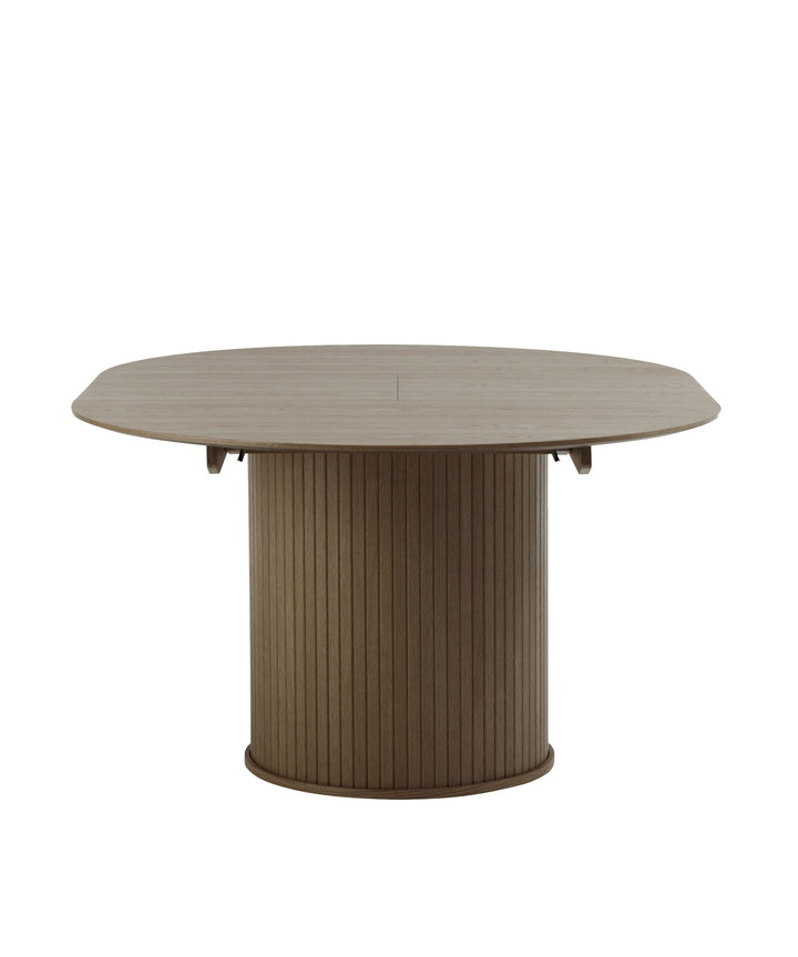 Nola udtræksbord 120-168x95cm oval, Brun egetræ