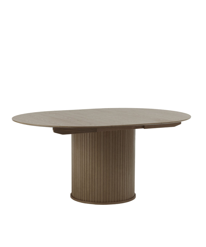 Nola udtræksbord 120-168x95cm oval, Brun egetræ