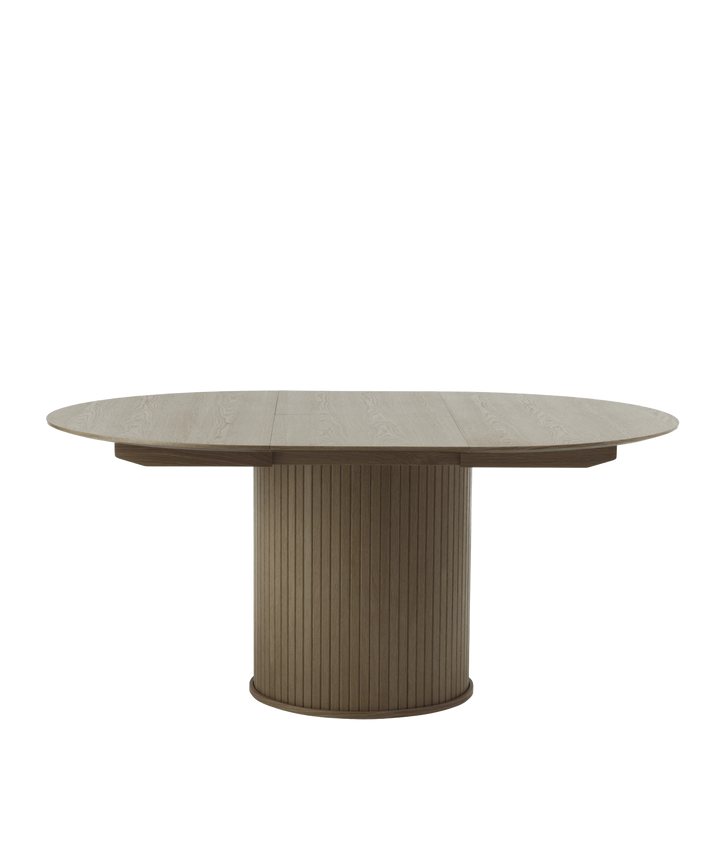 Nola udtræksbord 120-168x95cm oval, Brun egetræ