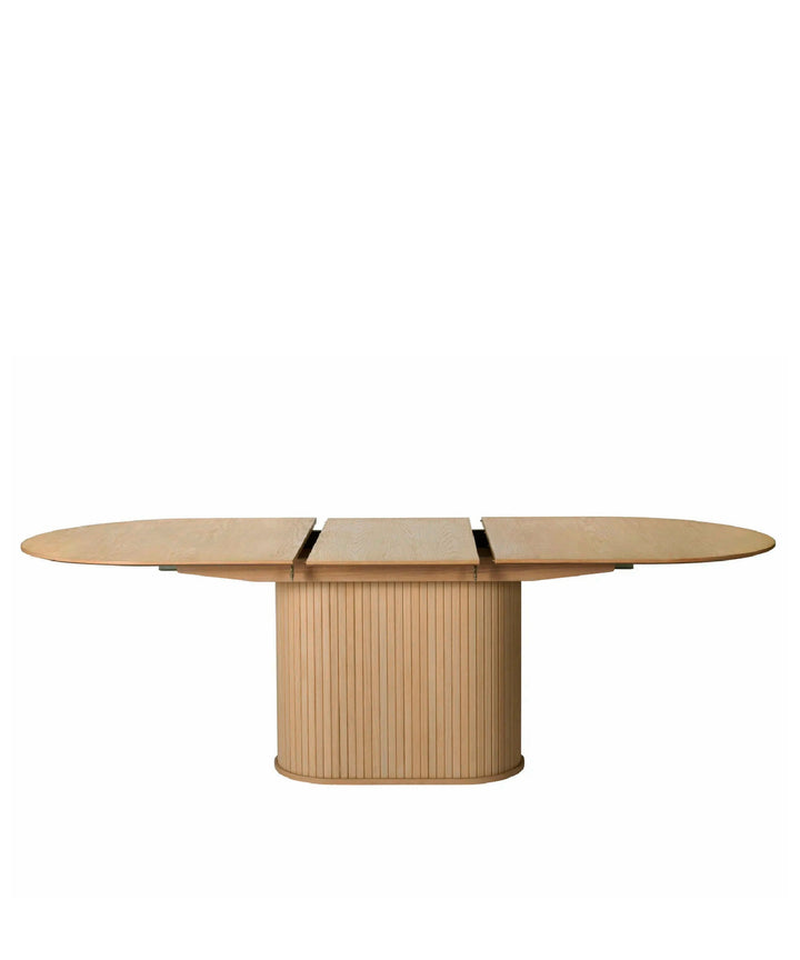 Nola udtræksbord 180-230x95cm oval, Natur egetræ