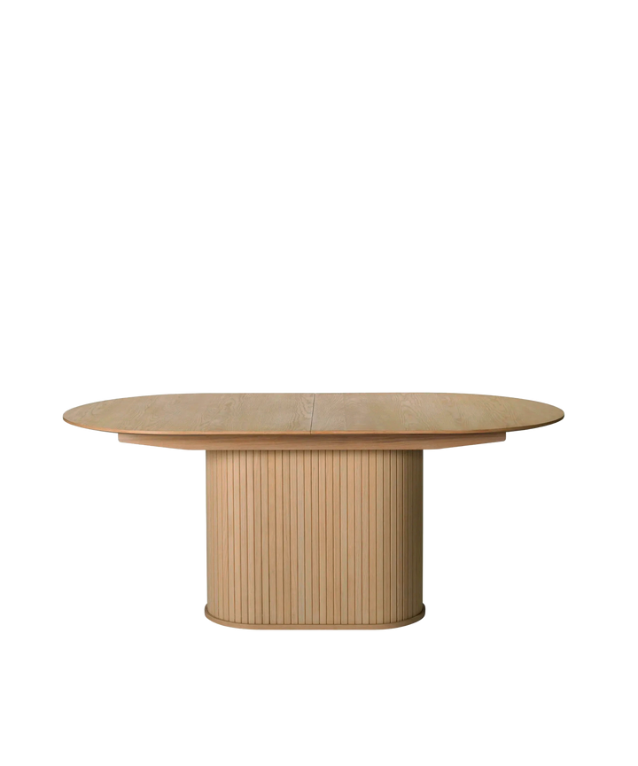 Nola udtræksbord 180-230x95cm oval, Natur egetræ