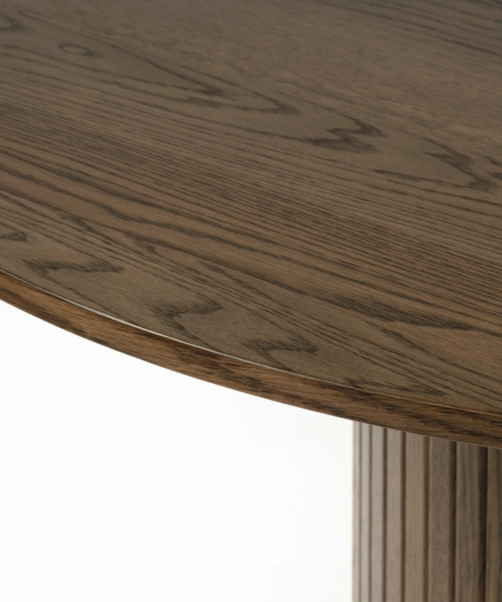 Nola udtræksbord 120-168x95cm oval, Brun egetræ