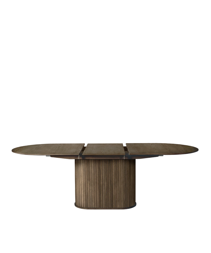 Nola udtræksbord 180-230x95cm oval, Brun egetræ