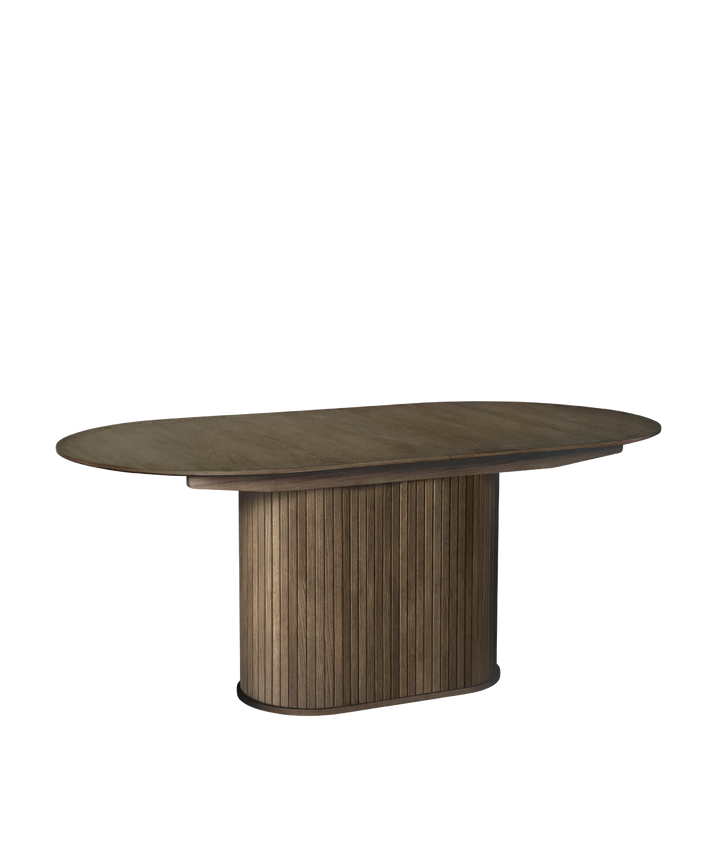 Nola udtræksbord 180-230x95cm oval, Brun egetræ