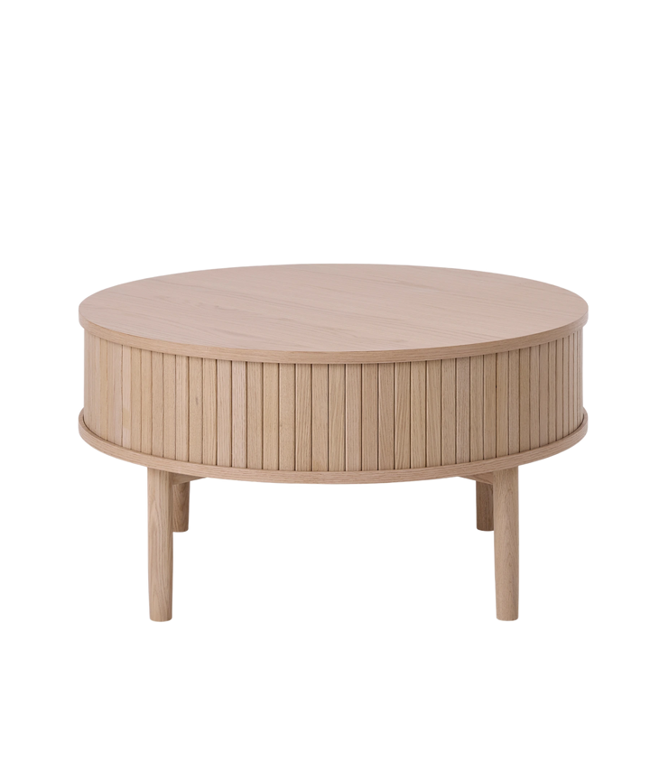 Meta sofabord ø85cm, Lys egetræ