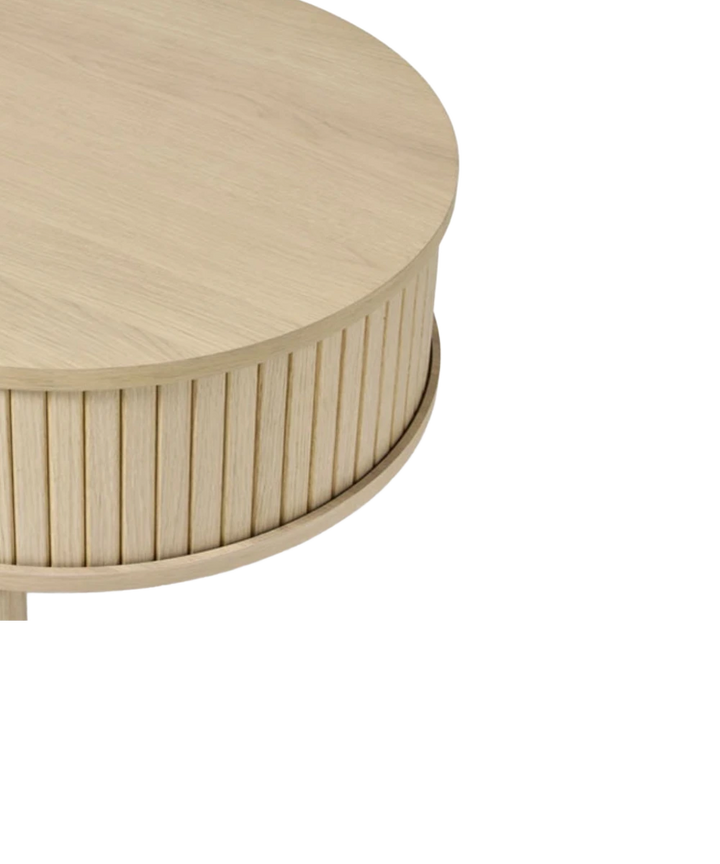 Meta sofabord ø85cm, Lys egetræ