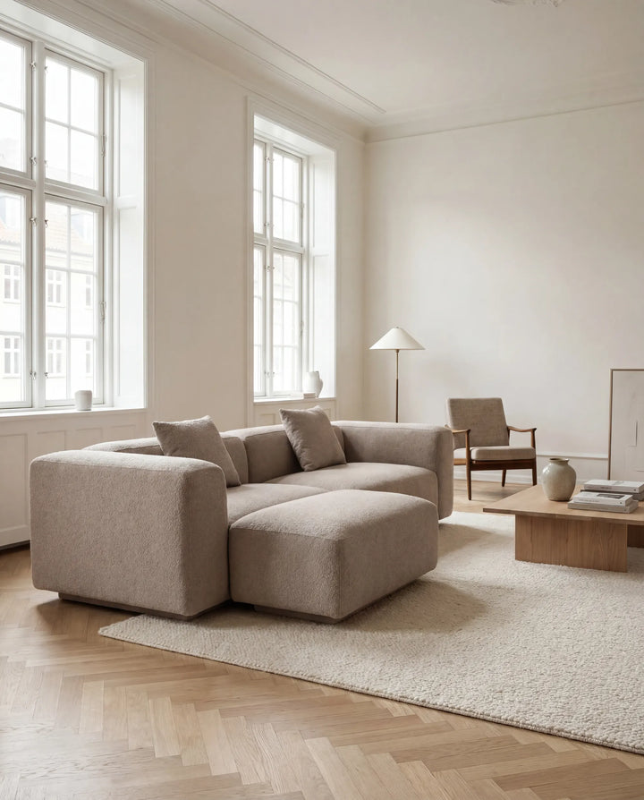Beluga 3 personers chaiselong sofa, 240cm