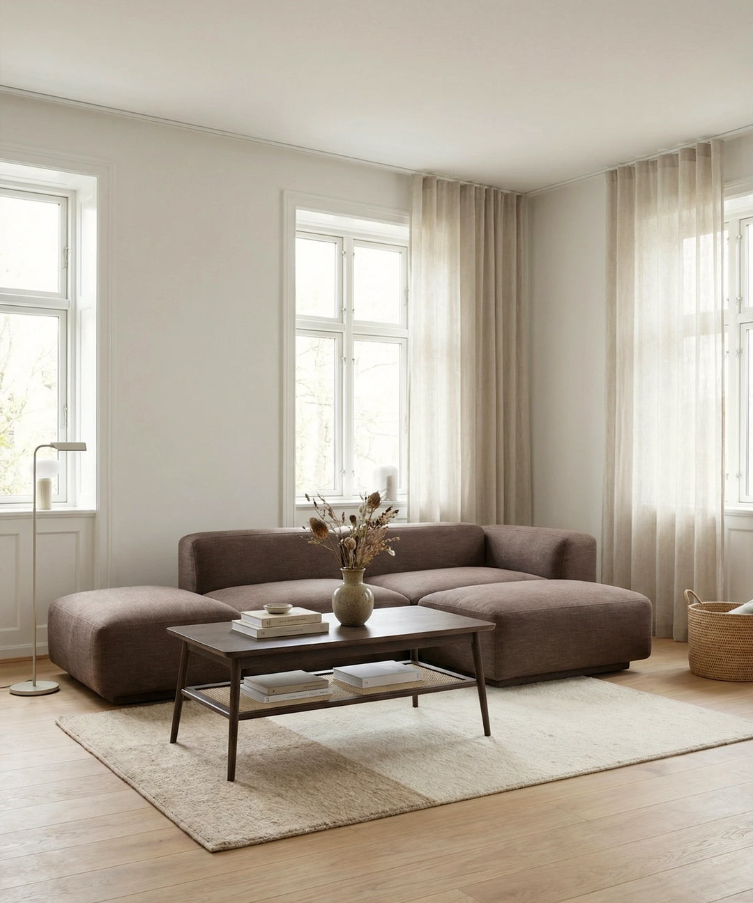 Beluga 3 personers open-end sofa m. chaiselong, 260cm