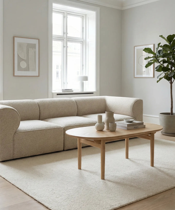 Carno Sofabord 70x130cm, Naturlig egetræ