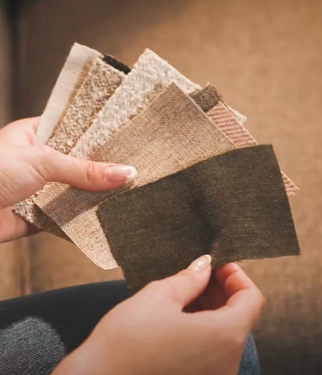 Vælg 4 farveprøver - Sofa stof