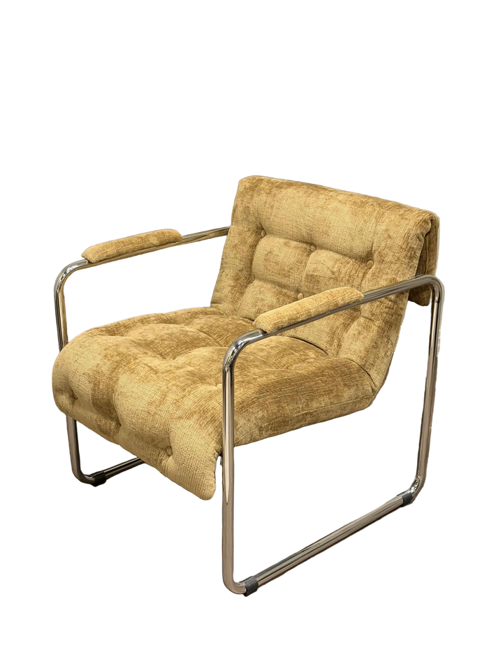 Parallel lounge stol - Golden Mustard Como