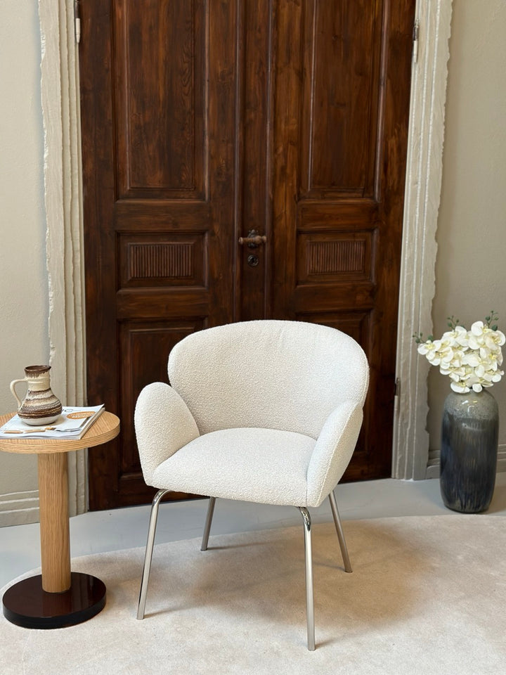 Moby spisebordstol - Creme boucle