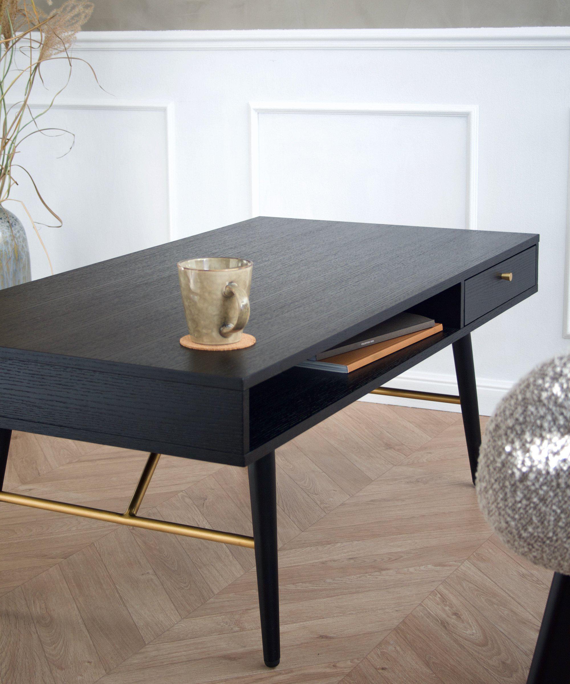 Sort sofabord i eg, dansk design, moderne design