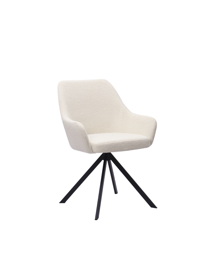 Ralf_spisebordstol_med_drejefod_i_hvid-creme_boucle_stof