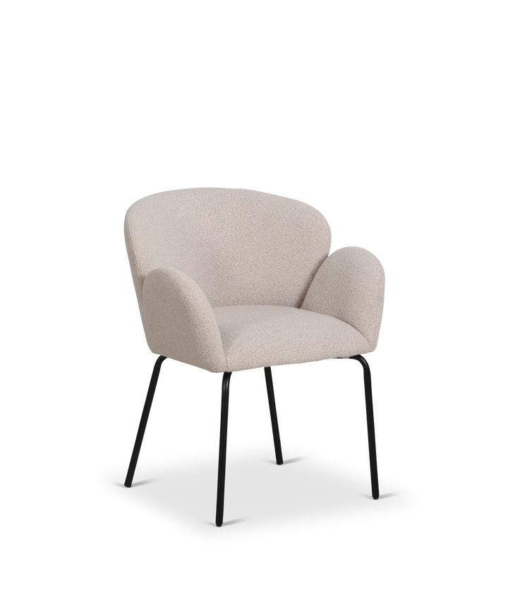 Moby spisebordstol - Greige boucle