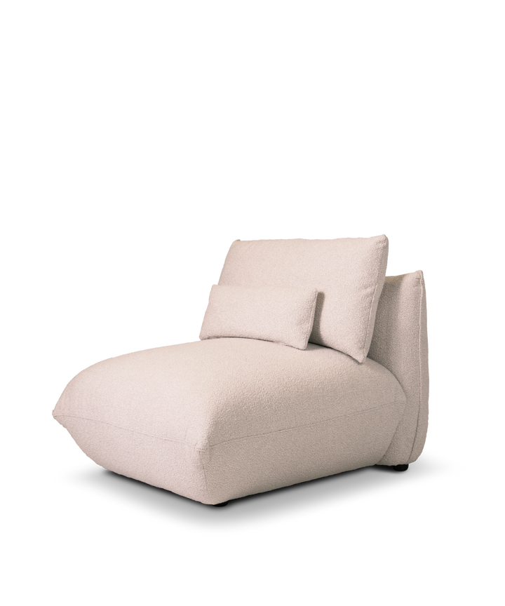 Puffy loungestol m. puder