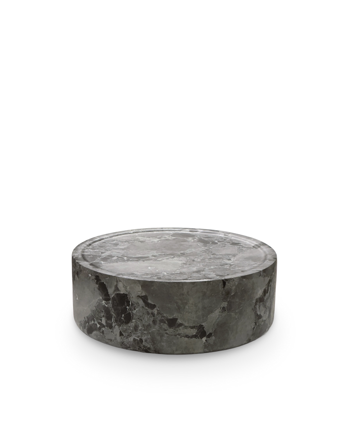 Lazio sofabord, mørk grå marmor - Ø80cm