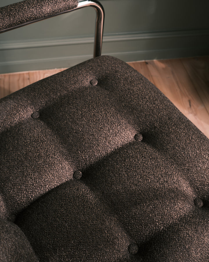 Parallel lounge stol - Brun boucle