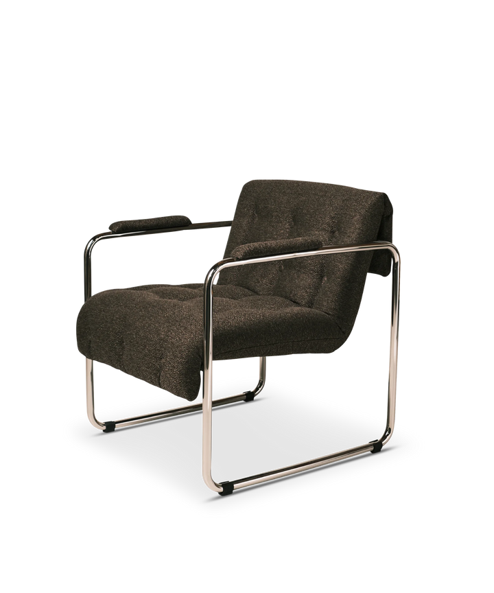 Parallel lounge stol - Brun boucle