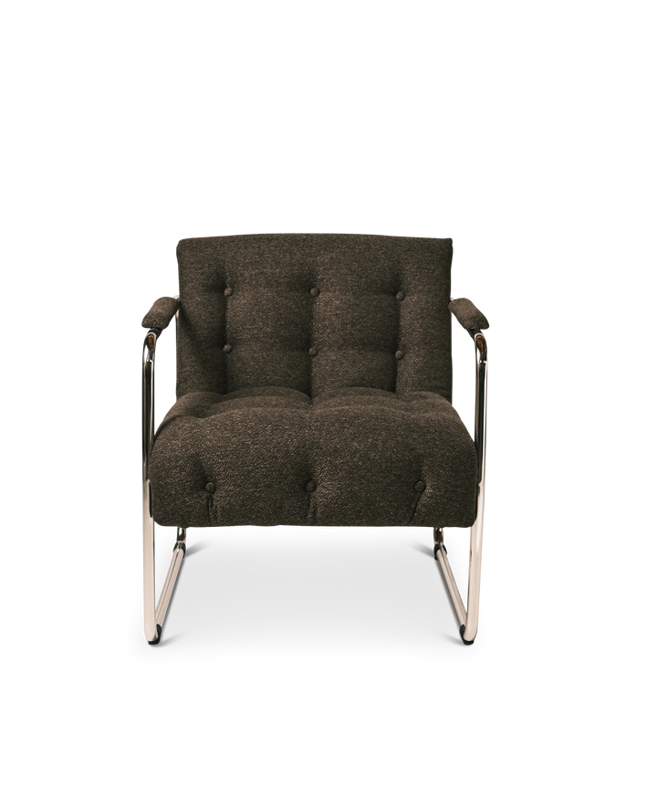 Parallel lounge stol - Brun boucle