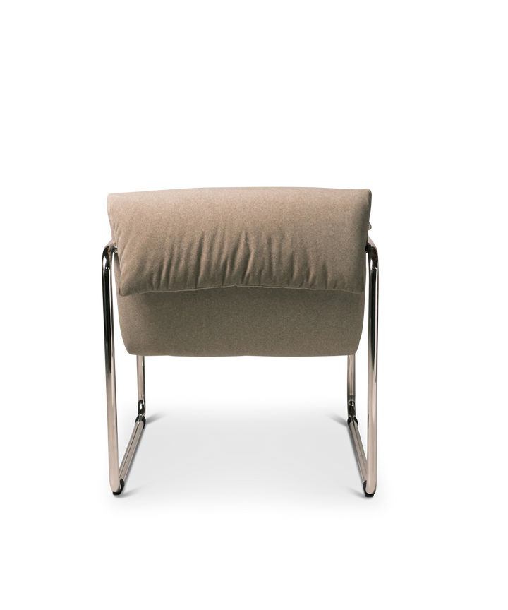 Parallel lounge stol - Beige Mohair