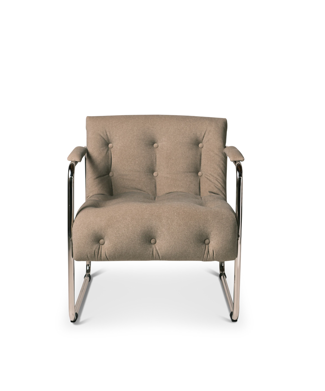 Parallel lounge stol - Beige Mohair